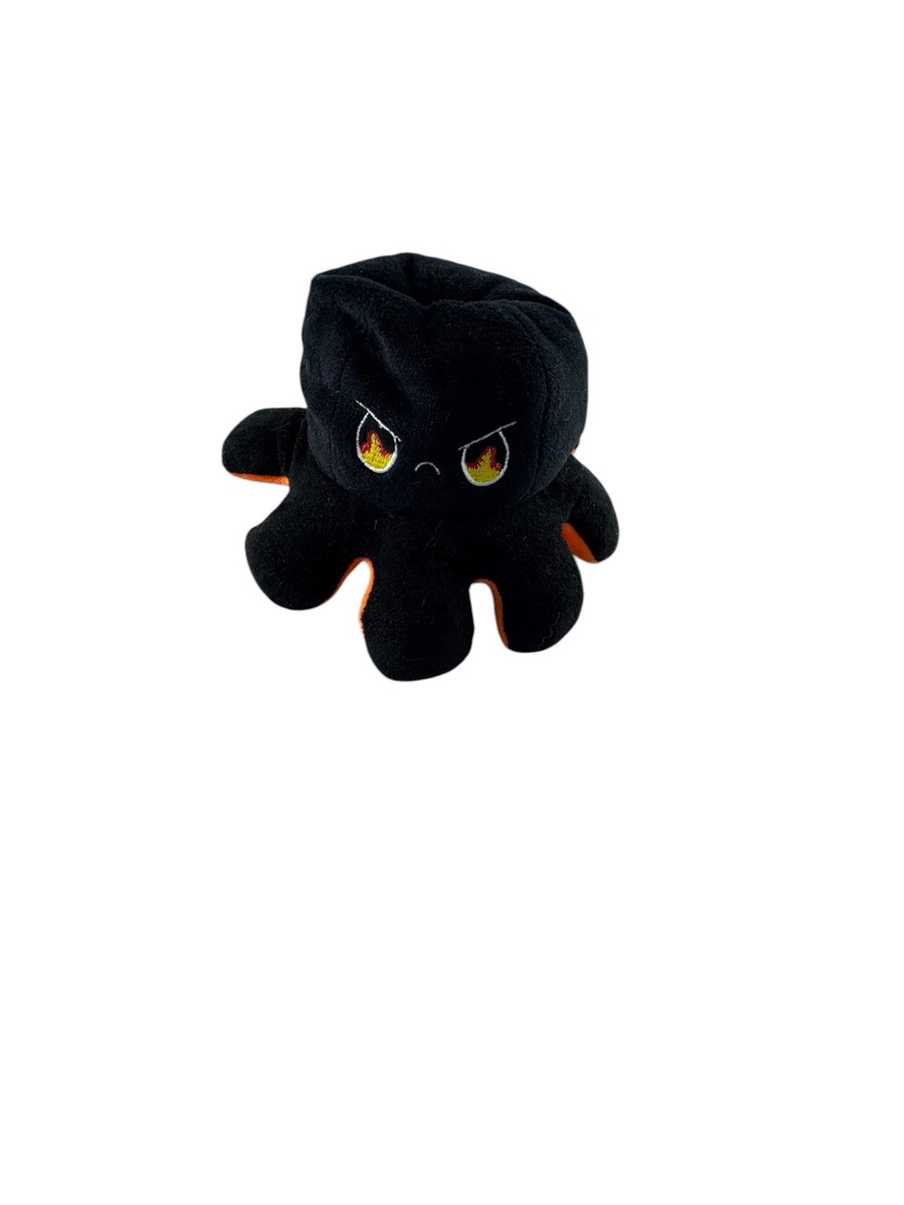 Reversible Black and Orange Octopus Plush Toy - Kids Stuffed Animal